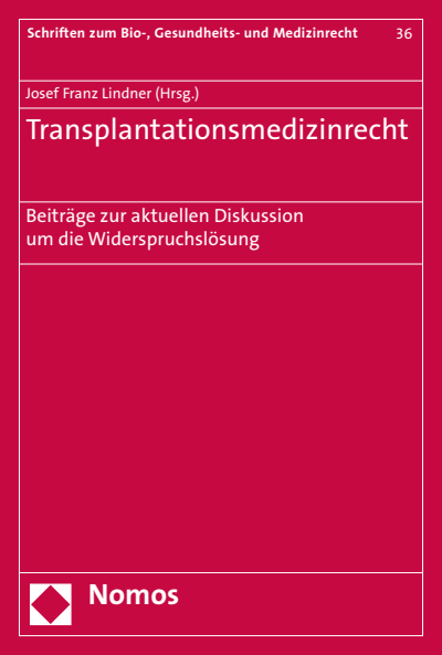 Cover des Buchs: Transplantationsmedizinrecht