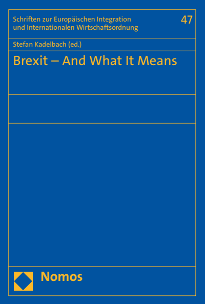 Cover des Buchs: Brexit - And What It Means