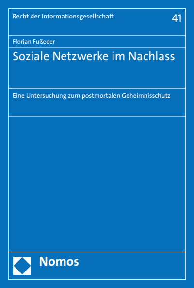 Cover des Buchs: Soziale Netzwerke im Nachlass