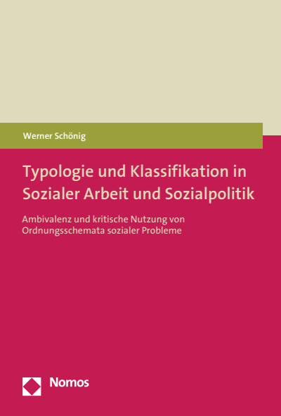 Cover of book: Typologie und Klassifikation in Sozialer Arbeit und Sozialpolitik