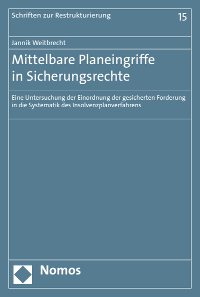 Cover des Buchs: Mittelbare Planeingriffe in Sicherungsrechte