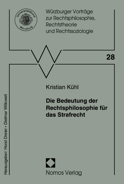 Cover des Buchs: Die Bedeutung der Rechtsphilosophie für das Strafrecht