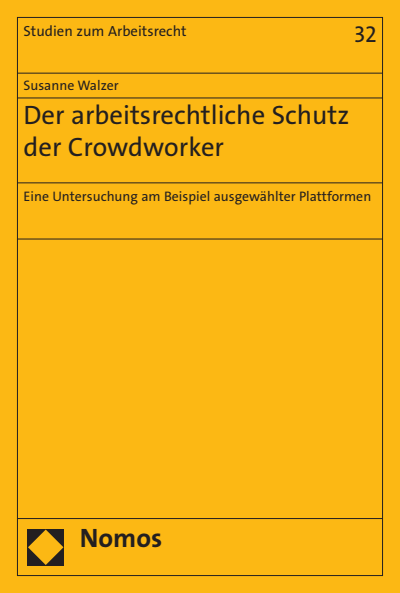 Cover of book: Der arbeitsrechtliche Schutz der Crowdworker