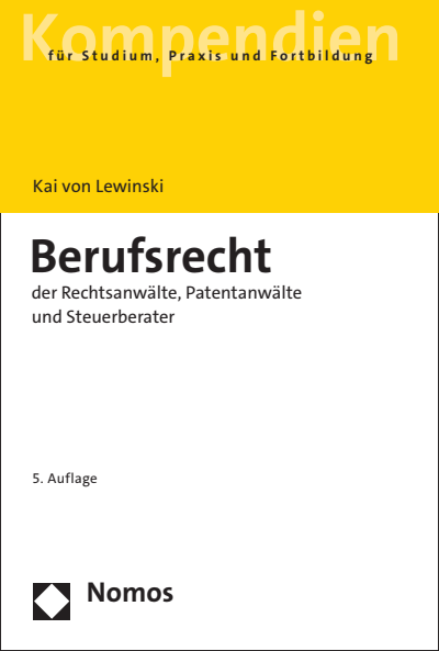 Cover des Buchs: Berufsrecht der Rechtsanwälte, Patentanwälte und Steuerberater