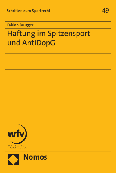 Cover of book: Haftung im Spitzensport und AntiDopG