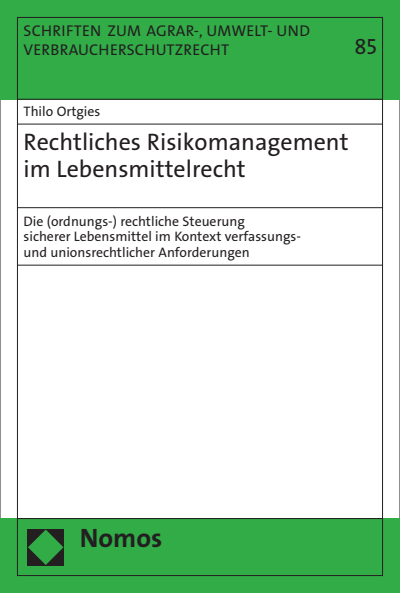 Cover of book: Rechtliches Risikomanagement im Lebensmittelrecht