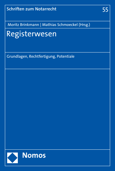 Cover des Buchs: Registerwesen