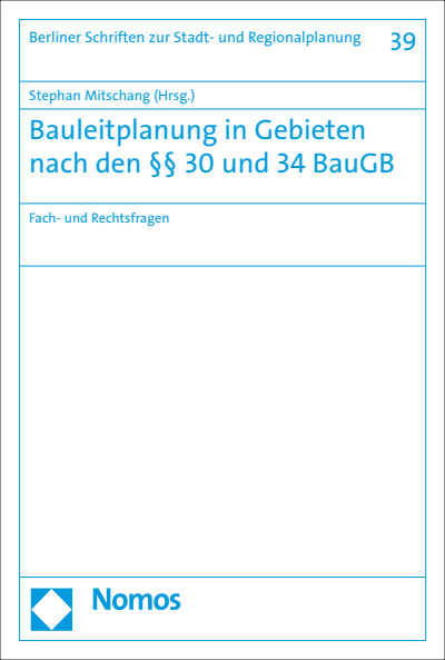 Cover des Buchs: Bauleitplanung in Gebieten nach den §§ 30 und 34 BauGB
