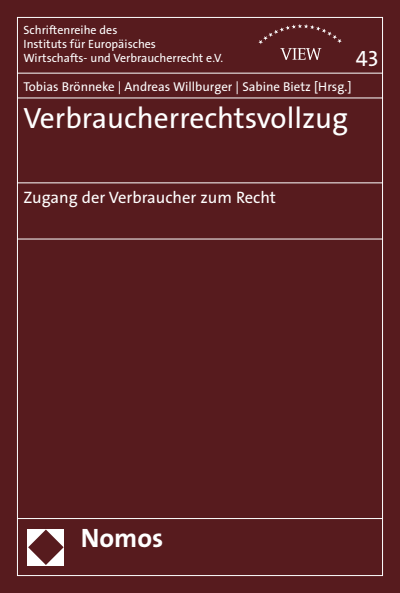 Cover of book: Verbraucherrechtsvollzug