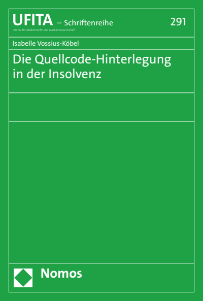 Cover des Buchs: Die Quellcode-Hinterlegung in der Insolvenz