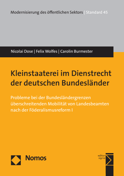 Cover des Buchs: Kleinstaaterei im Dienstrecht der deutschen Bundesländer