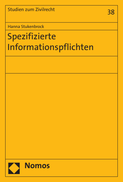 Cover of book: Spezifizierte Informationspflichten