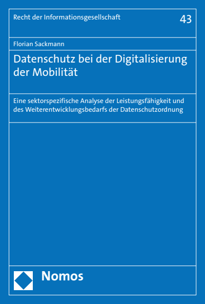 Cover des Buchs: Datenschutz bei der Digitalisierung der Mobilität