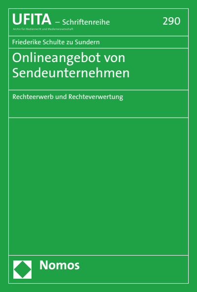 Cover des Buchs: Onlineangebot von Sendeunternehmen