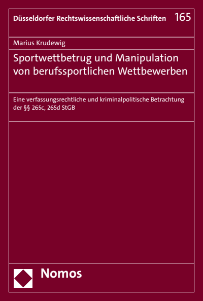 Cover of book: Sportwettbetrug und Manipulation von berufssportlichen Wettbewerben