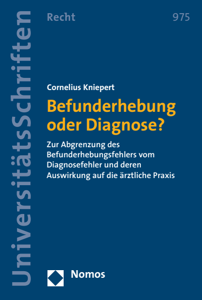 Cover des Buchs: Befunderhebung oder Diagnose?