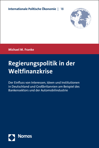 Cover des Buchs: Regierungspolitik in der Weltfinanzkrise