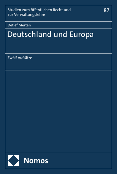 Cover des Buchs: Deutschland und Europa