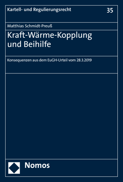 Cover of book: Kraft-Wärme-Kopplung und Beihilfe