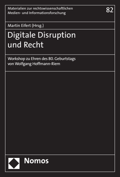 Cover des Buchs: Digitale Disruption und Recht