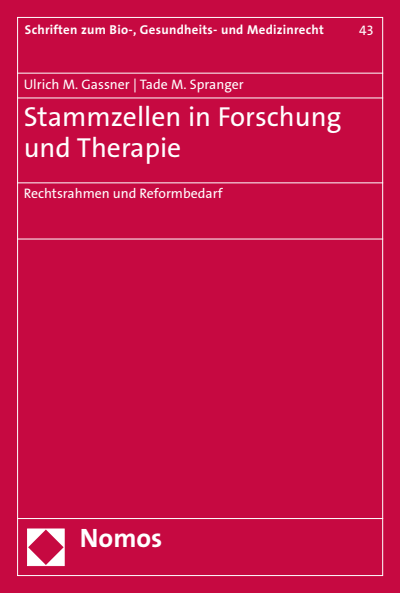 Cover des Buchs: Stammzellen in Forschung und Therapie