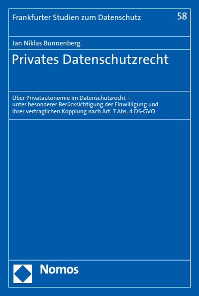 Cover des Buchs: Privates Datenschutzrecht