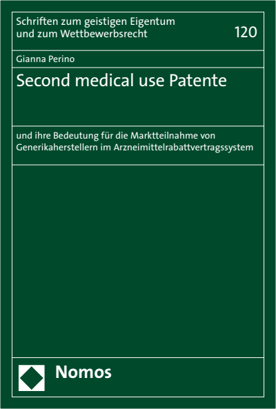 Cover of book: Second medical use Patente