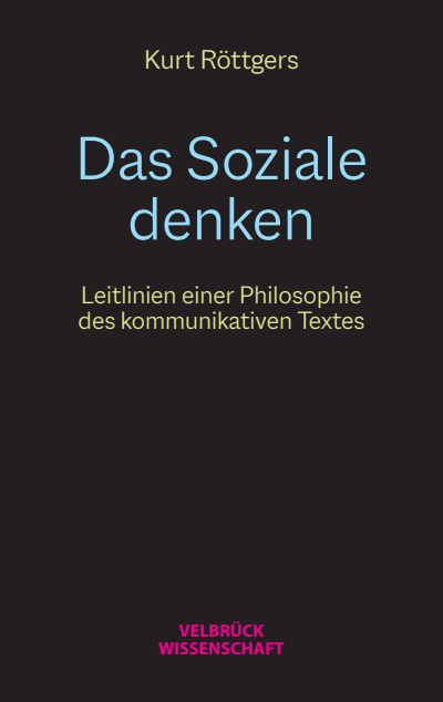 Cover des Buchs: Das Soziale denken