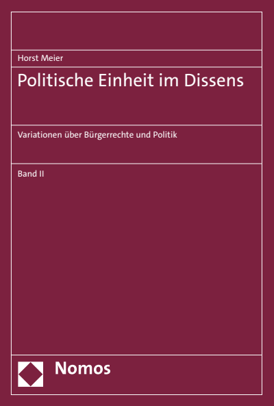 Cover des Buchs: Politische Einheit im Dissens