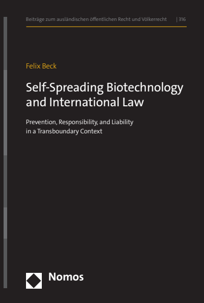 Cover des Buchs: Self-Spreading Biotechnology and International Law