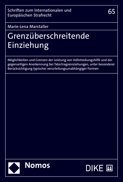 Cover des Buchs: Grenzüberschreitende Einziehung