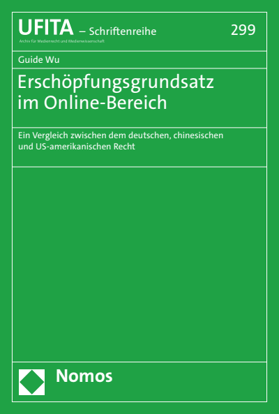 Cover des Buchs: Erschöpfungsgrundsatz im Online-Bereich
