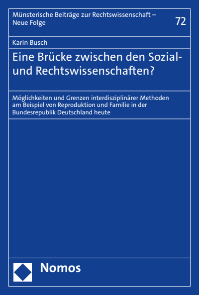 Cover of book: Eine Brücke zwischen den Sozial- und Rechtswissenschaften?