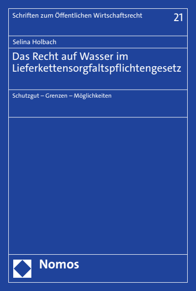 Cover des Buchs: Das Recht auf Wasser im Lieferkettensorgfaltspflichtengesetz