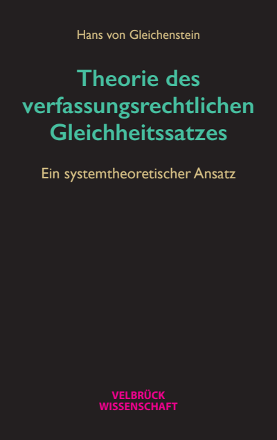 Cover of book: Theorie des verfassungsrechtlichen Gleichheitssatzes
