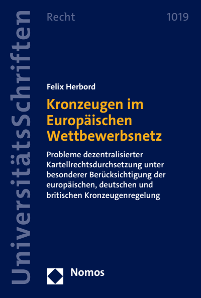 Cover of book: Kronzeugen im Europäischen Wettbewerbsnetz