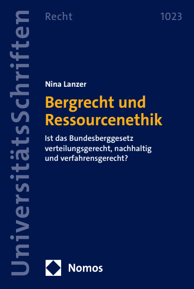 Cover of book: Bergrecht und Ressourcenethik