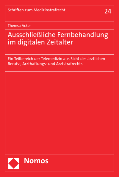 Cover des Buchs: Ausschließliche Fernbehandlung im digitalen Zeitalter