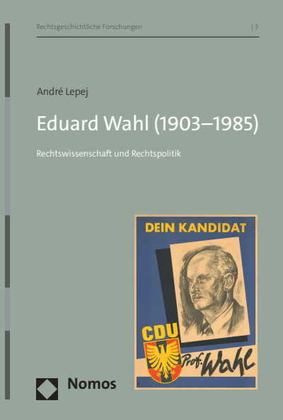 Cover des Buchs: Eduard Wahl (1903–1985)