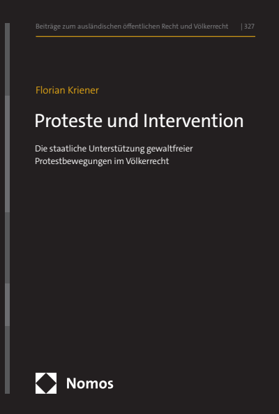 Cover of book: Proteste und Intervention