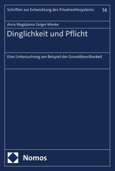 Cover of book: Dinglichkeit und Pflicht