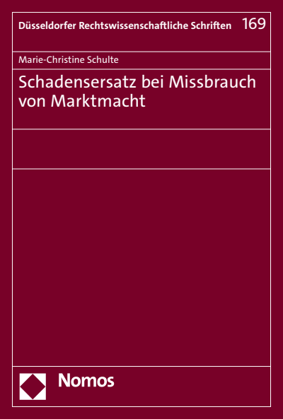 Cover des Buchs: Schadensersatz bei Missbrauch von Marktmacht