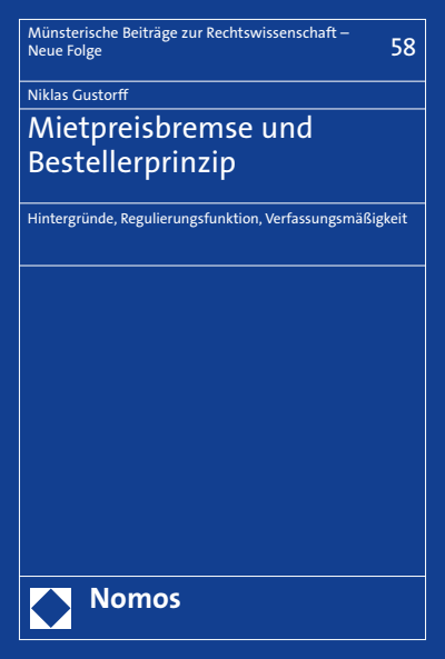Cover des Buchs: Mietpreisbremse und Bestellerprinzip