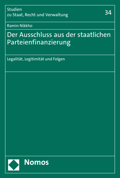Cover des Buchs: Der Ausschluss aus der staatlichen Parteienfinanzierung