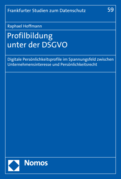 Cover des Buchs: Profilbildung unter der DSGVO