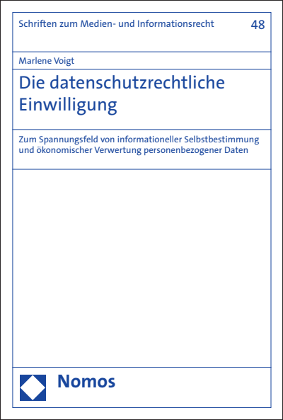 Cover des Buchs: Die datenschutzrechtliche Einwilligung