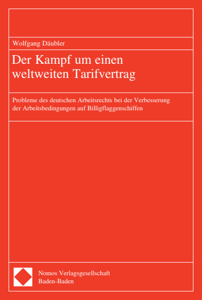 Cover des Buchs: Der Kampf um einen weltweiten Tarifvertrag