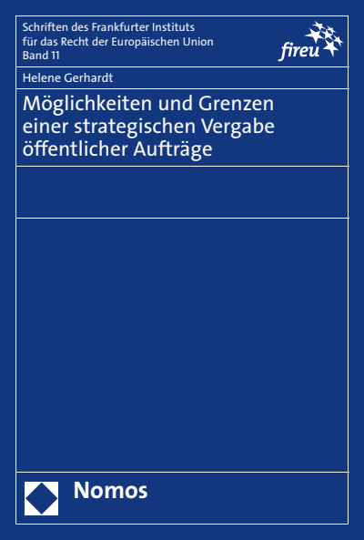 Cover of book: Möglichkeiten und Grenzen einer strategischen Vergabe öffentlicher Aufträge