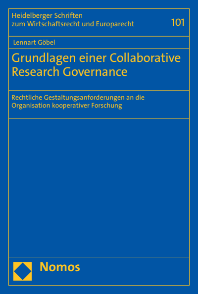 Cover of book: Grundlagen einer Collaborative Research Governance