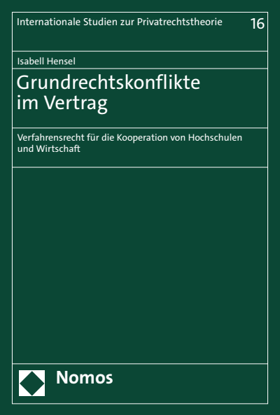 Cover of book: Grundrechtskonflikte im Vertrag